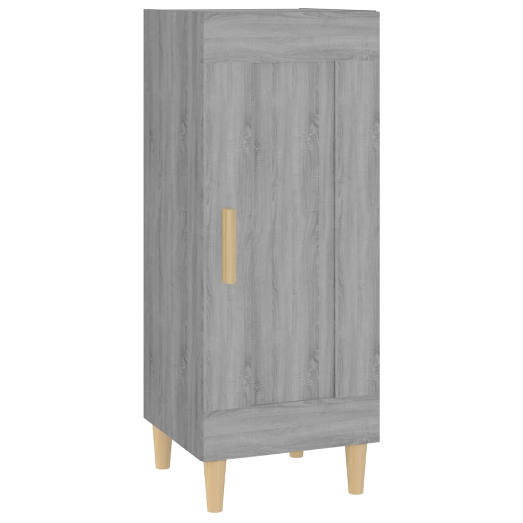 Dressoir 34,5X34X90 Cm Bewerkt Hout Grijs Sonoma Eikenkleurig