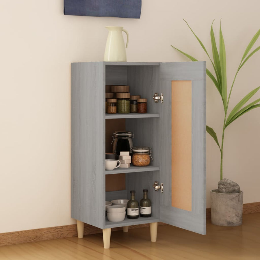 Dressoir 34,5X34X90 Cm Bewerkt Hout Grijs Sonoma Eikenkleurig