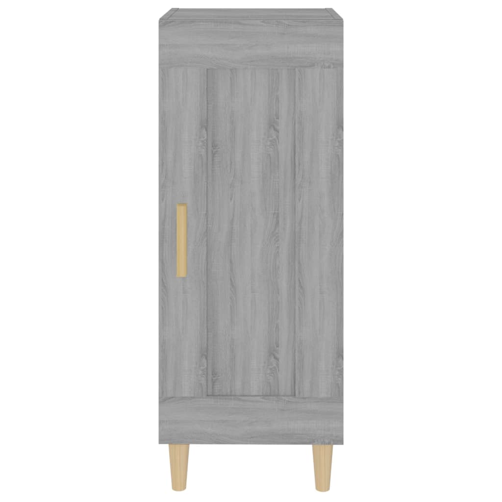 Dressoir 34,5X34X90 Cm Bewerkt Hout Grijs Sonoma Eikenkleurig