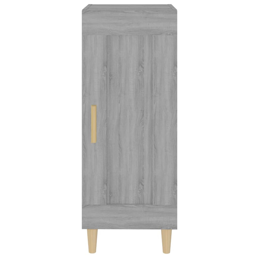 Dressoir 34,5X34X90 Cm Bewerkt Hout Grijs Sonoma Eikenkleurig