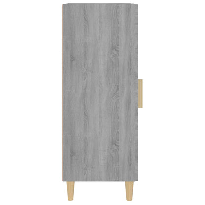 Dressoir 34,5X34X90 Cm Bewerkt Hout Grijs Sonoma Eikenkleurig