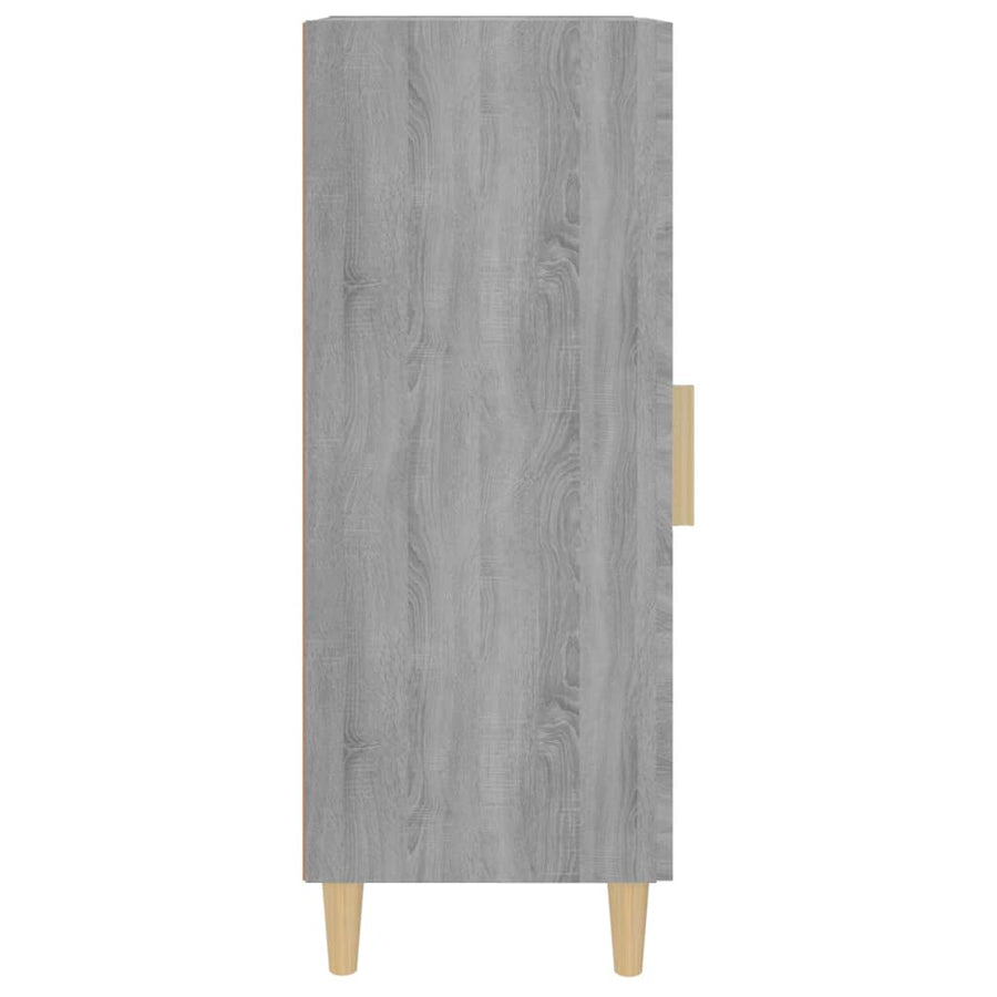 Dressoir 34,5X34X90 Cm Bewerkt Hout Grijs Sonoma Eikenkleurig