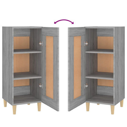 Dressoir 34,5X34X90 Cm Bewerkt Hout Grijs Sonoma Eikenkleurig