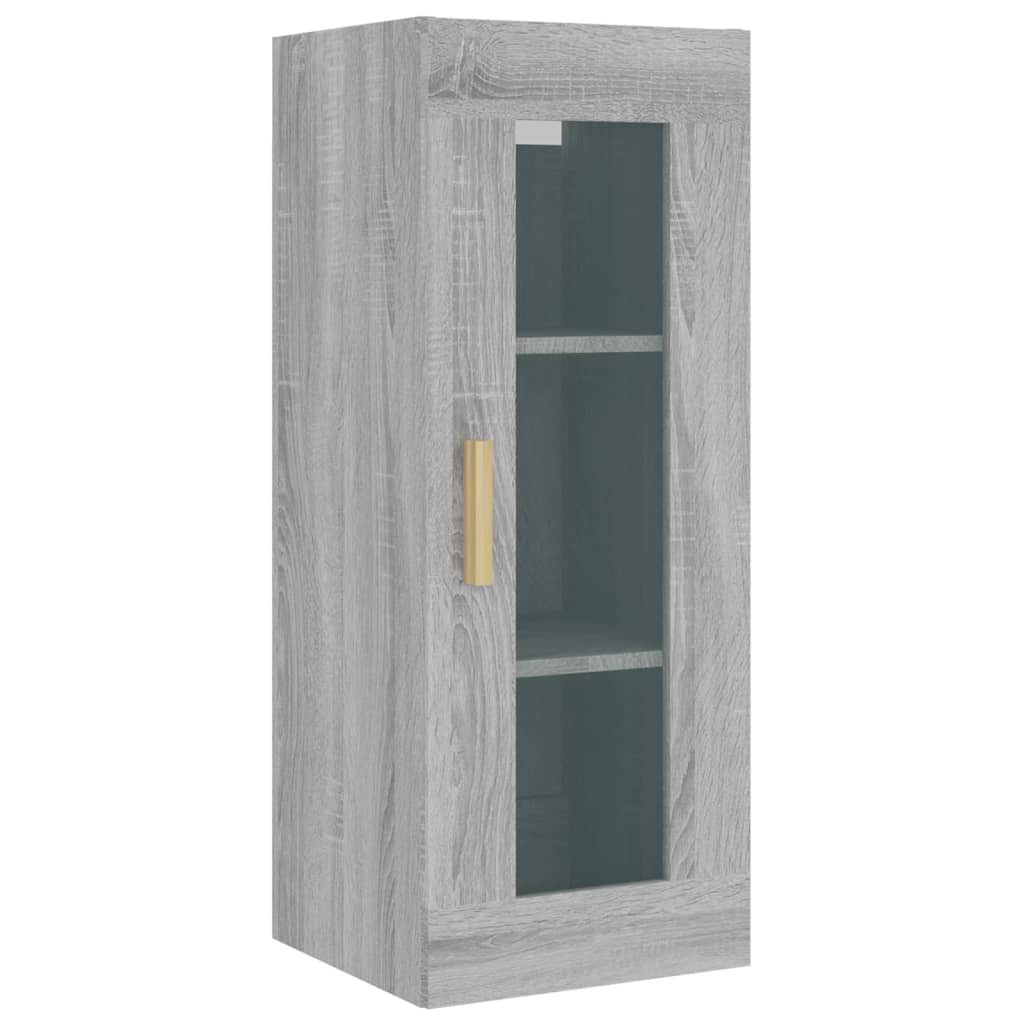 Hangkast 34,5X34X90 Cm Grijs Sonoma Eikenkleurig