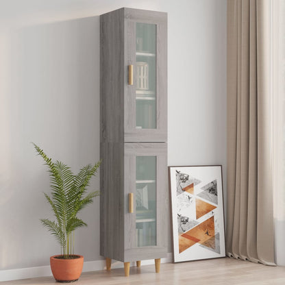 Hangkast 34,5X34X90 Cm Grijs Sonoma Eikenkleurig