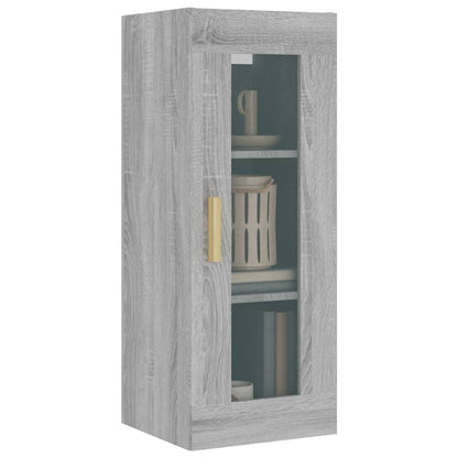 Hangkast 34,5X34X90 Cm Grijs Sonoma Eikenkleurig