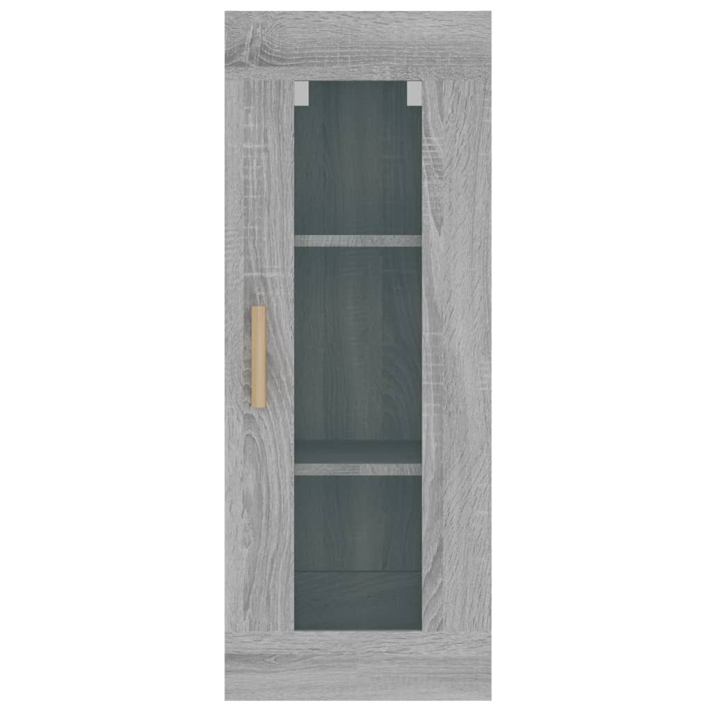 Hangkast 34,5X34X90 Cm Grijs Sonoma Eikenkleurig