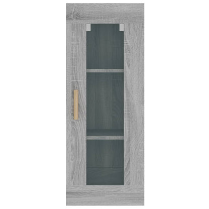 Hangkast 34,5X34X90 Cm Grijs Sonoma Eikenkleurig