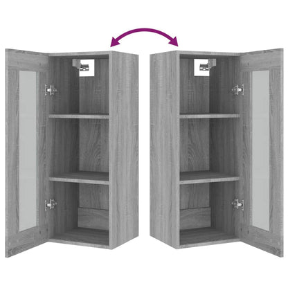 Hangkast 34,5X34X90 Cm Grijs Sonoma Eikenkleurig