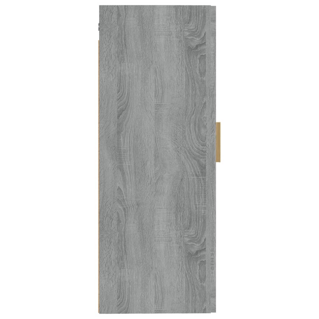 Wandkast 35X34X90 Cm Bewerkt Hout Grijs Sonoma Eikenkleurig