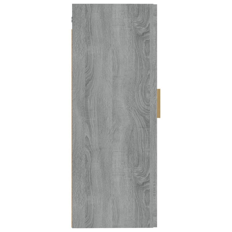 Wandkast 35X34X90 Cm Bewerkt Hout Grijs Sonoma Eikenkleurig