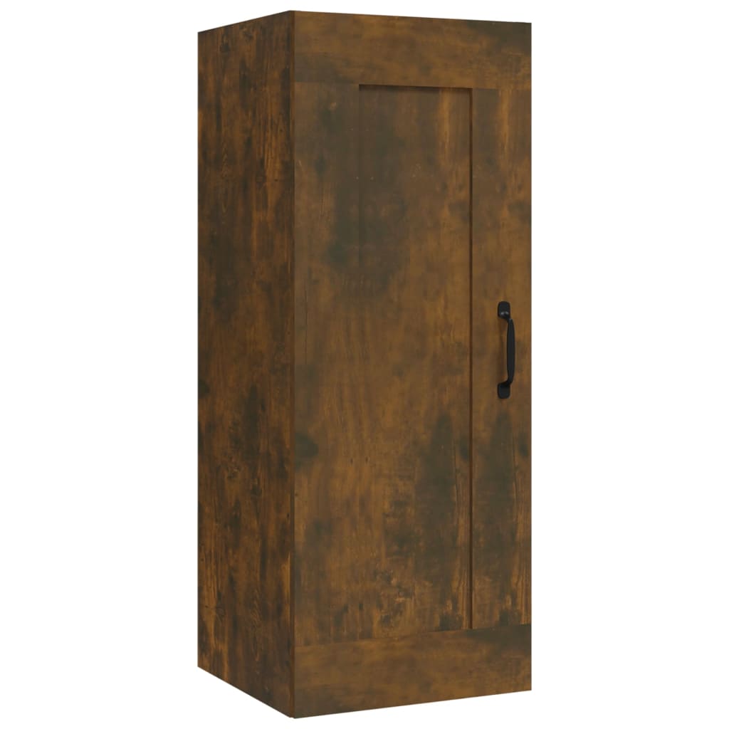Hangkast 35X34X90 Cm Bewerkt Hout Gerookt Eikenkleurig