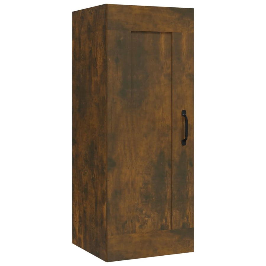 Hangkast 35X34X90 Cm Bewerkt Hout Gerookt Eikenkleurig
