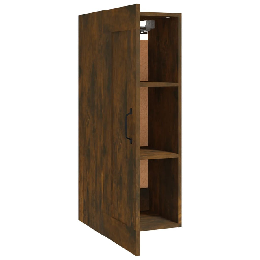 Hangkast 35X34X90 Cm Bewerkt Hout Gerookt Eikenkleurig