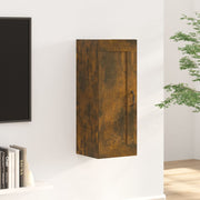 Wandkast 35x34x90 cm bewerkt hout gerookt eiken