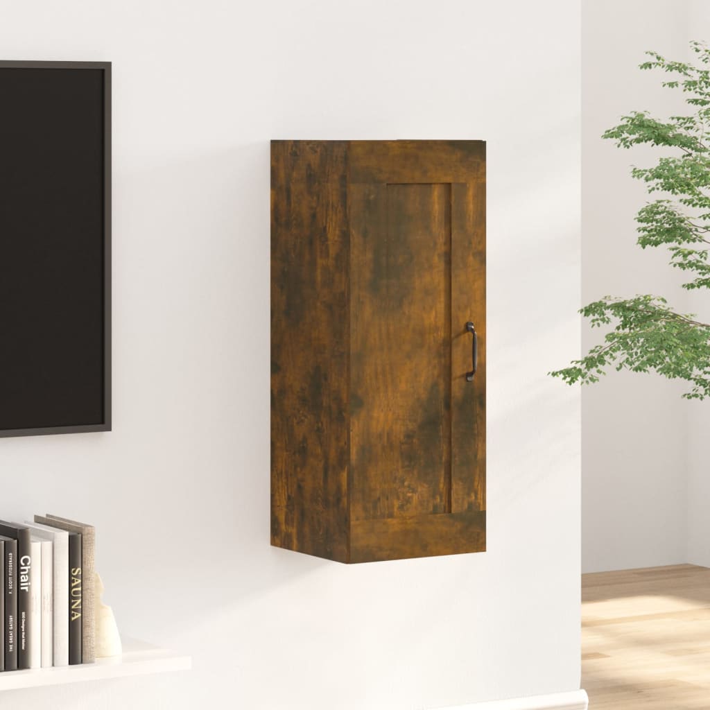 Hangkast 35X34X90 Cm Bewerkt Hout Gerookt Eikenkleurig