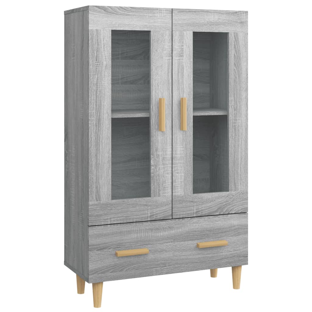 Hoge Kast 70X31X115 Cm Bewerkt Hout Grijs Sonoma Eikenkleurig