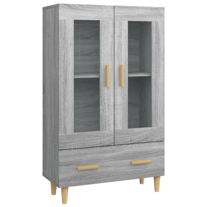 Hoge Kast 70X31X115 Cm Bewerkt Hout Grijs Sonoma Eikenkleurig