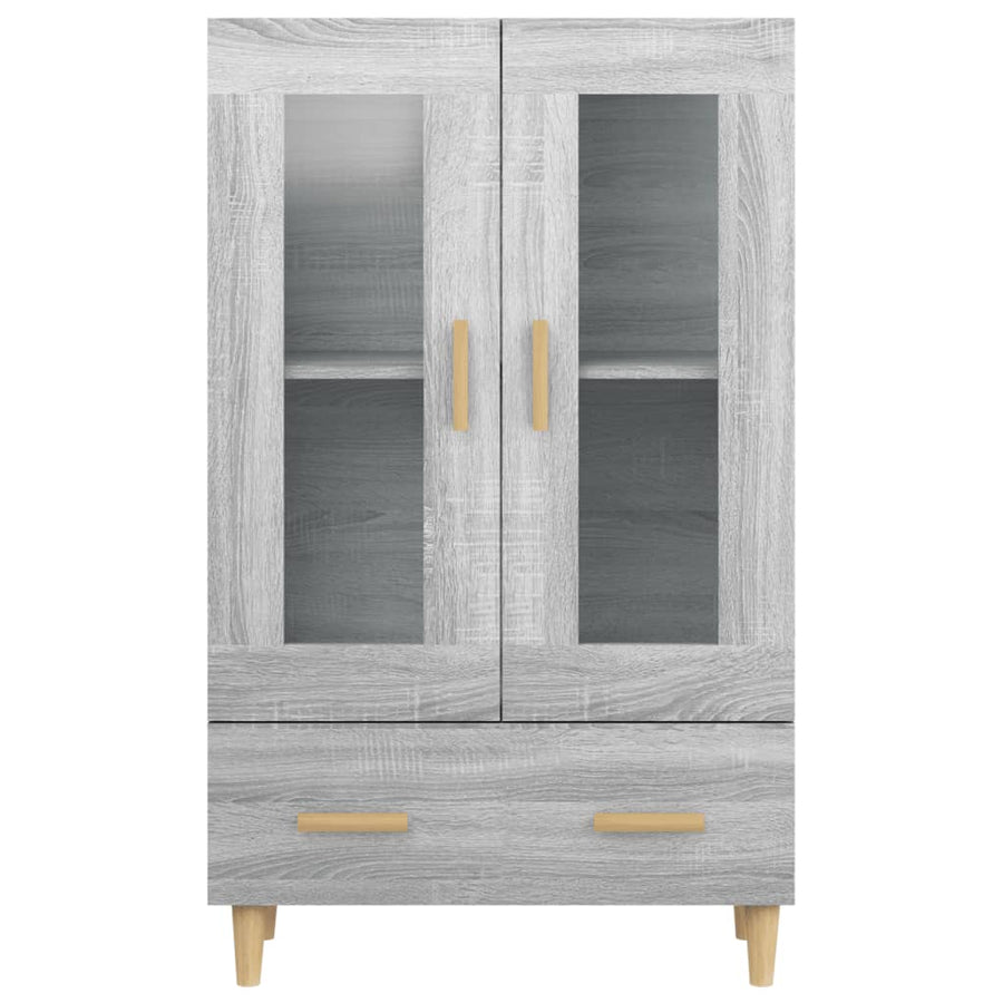 Hoge Kast 70X31X115 Cm Bewerkt Hout Grijs Sonoma Eikenkleurig