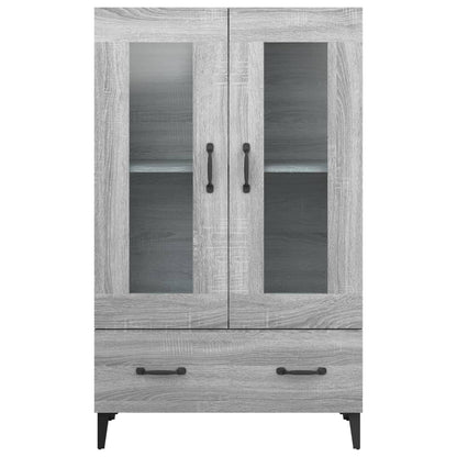 Hoge kast 70x31x115 cm bewerkt hout grijs sonoma eikenkleurig