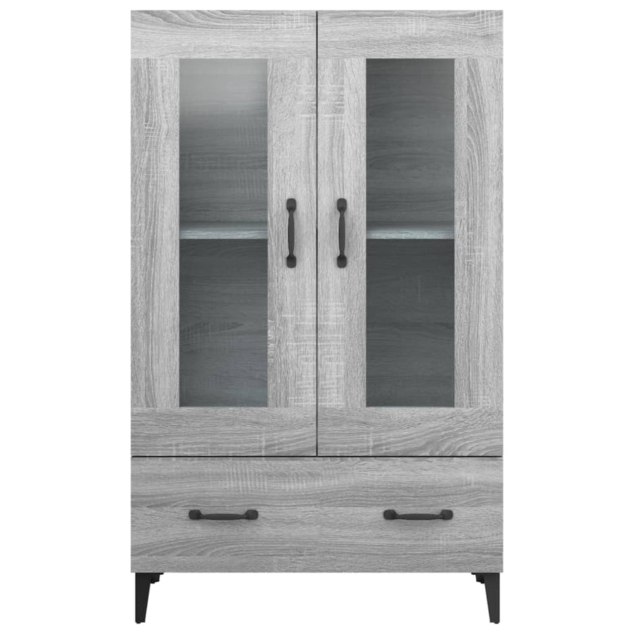 Hoge kast 70x31x115 cm bewerkt hout grijs sonoma eikenkleurig