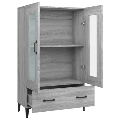 Hoge kast 70x31x115 cm bewerkt hout grijs sonoma eikenkleurig