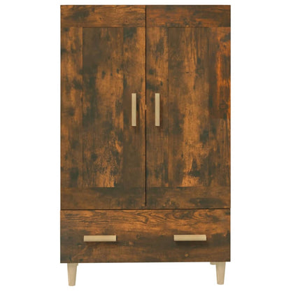 Hoge Kast 70X31X115 Cm Bewerkt Hout Kleurig Gerookt eiken