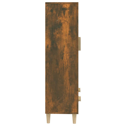 Hoge Kast 70X31X115 Cm Bewerkt Hout Kleurig Gerookt eiken