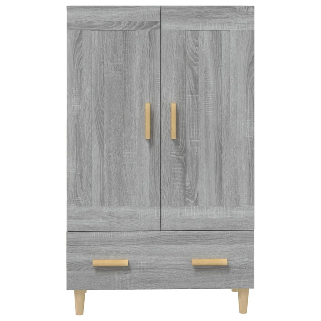 Hoge Kast 70X31X115 Cm Bewerkt Hout Eikenkleurig Grijs sonoma