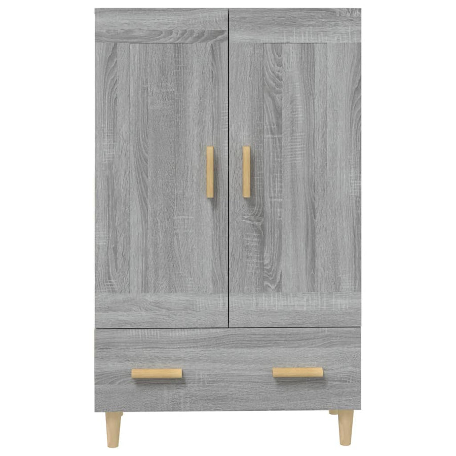 Hoge Kast 70X31X115 Cm Bewerkt Hout Eikenkleurig Grijs sonoma