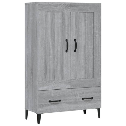 Hoge Kast 70X31X115 Cm Bewerkt Hout Eikenkleurig Grijs sonoma