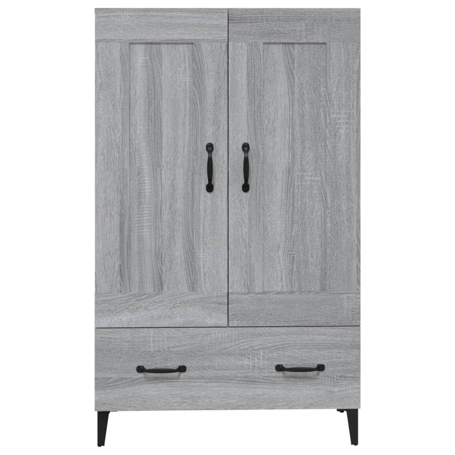 Hoge Kast 70X31X115 Cm Bewerkt Hout Eikenkleurig Grijs sonoma