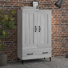 Hoge kast 70x31x115 cm grijs eiken bewerkt hout