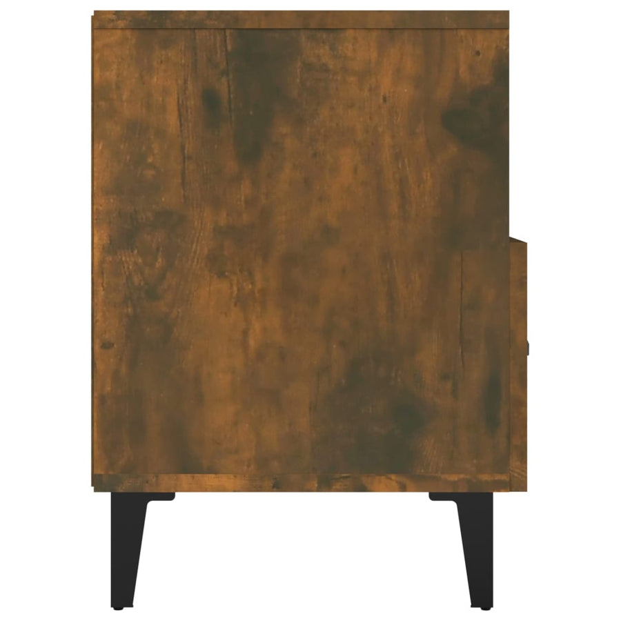 Tv-Meubel 80X36X50 Cm Bewerkt Hout Kleurig Gerookt eiken