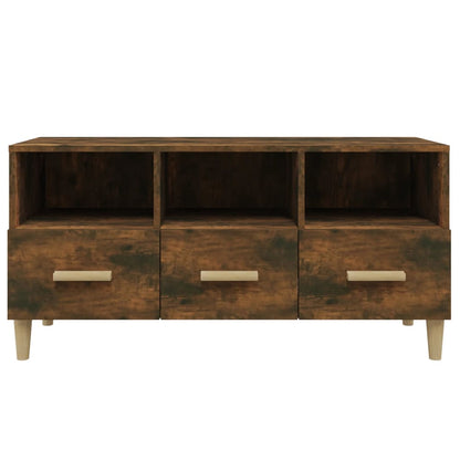 Tv-Meubel 02X36X50 Cm Bewerkt Hout Kleurig Gerookt eiken