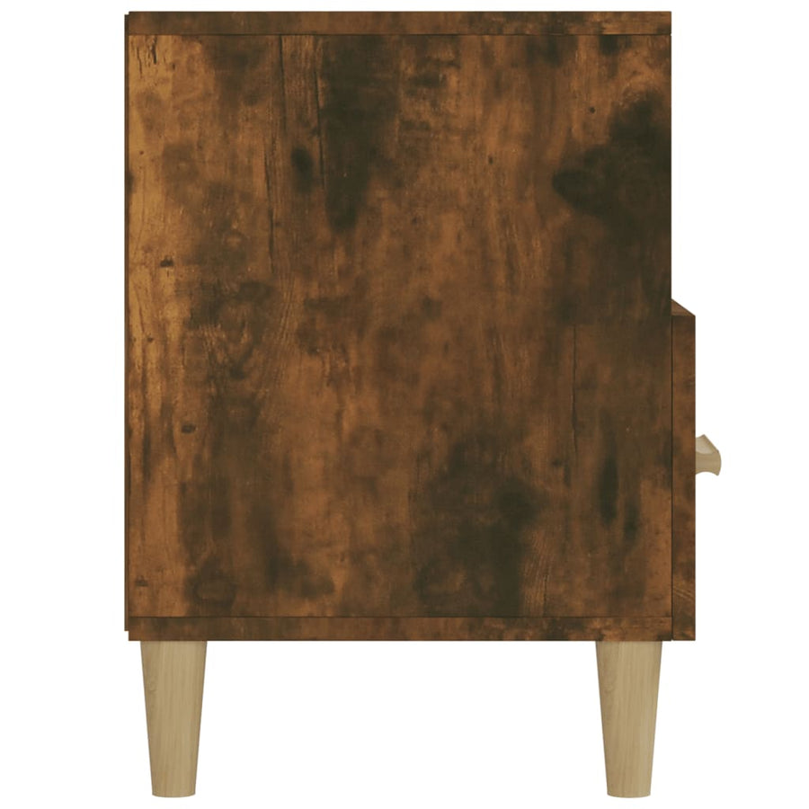 Tv-Meubel 02X36X50 Cm Bewerkt Hout Kleurig Gerookt eiken