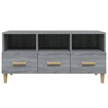 Tv-Meubel 02X36X50 Cm Bewerkt Hout Eikenkleurig Grijs sonoma