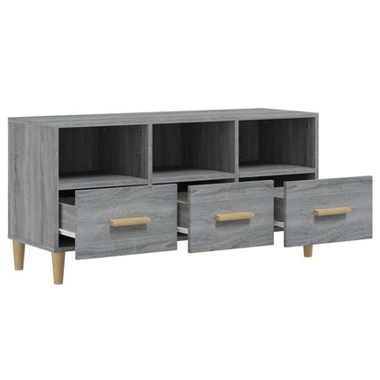 Tv-Meubel 02X36X50 Cm Bewerkt Hout Eikenkleurig Grijs sonoma