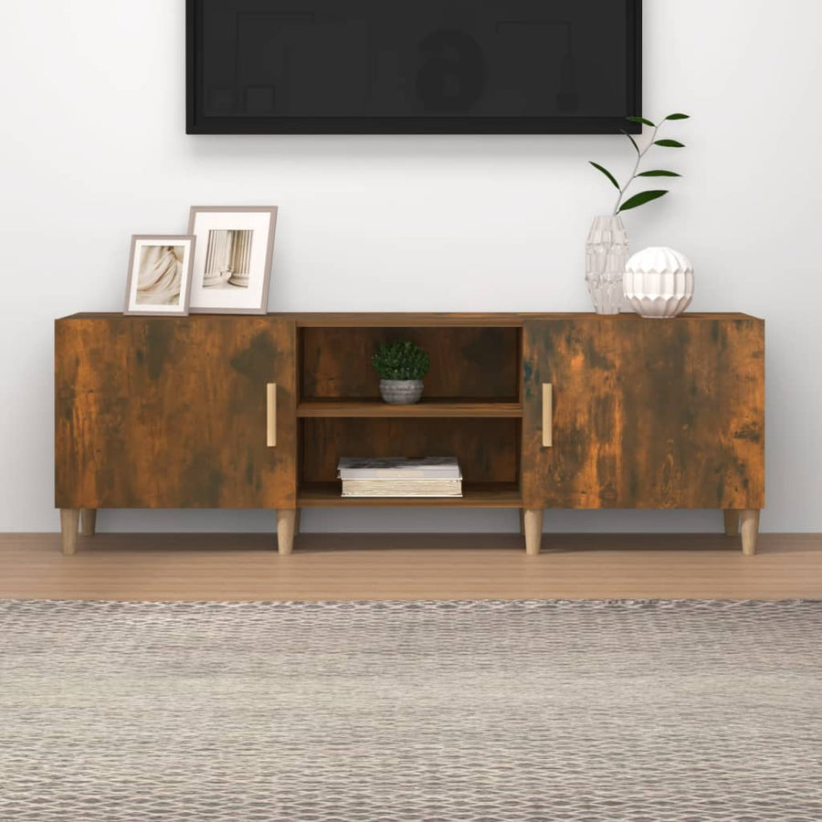 Tv-Meubel 50X30X50 Cm Bewerkt Hout Kleurig Gerookt eiken
