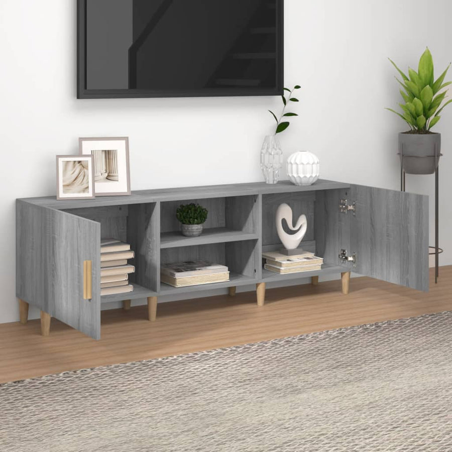 Tv-Meubel 50X30X50 Cm Bewerkt Hout Eikenkleurig Grijs sonoma