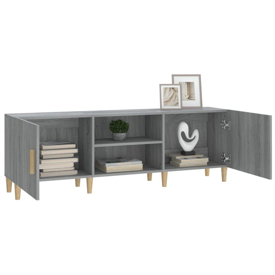 Tv-Meubel 50X30X50 Cm Bewerkt Hout Eikenkleurig Grijs sonoma