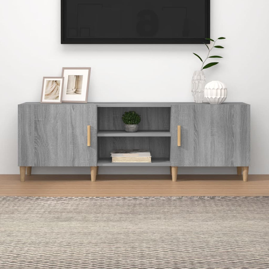 Tv-Meubel 50X30X50 Cm Bewerkt Hout Eikenkleurig Grijs sonoma