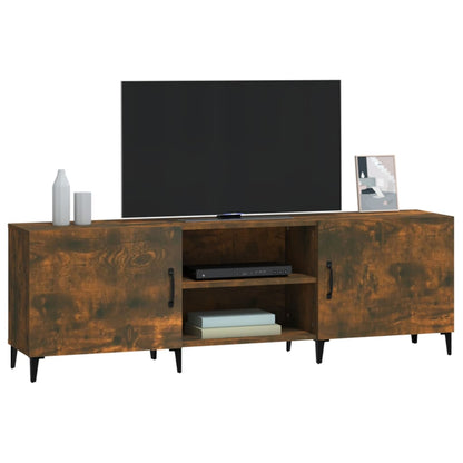 Tv-meubel 150x30x50 cm bewerkt hout gerookt eikenkleurig