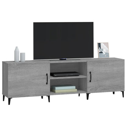 Tv-meubel 150x30x50 cm bewerkt hout grijs sonoma eikenkleurig