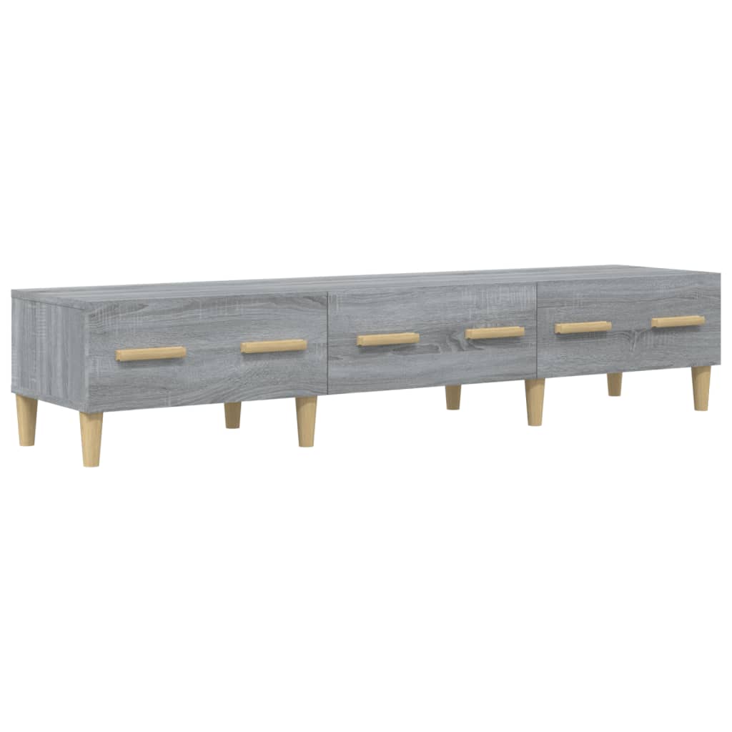 Tv-Meubel 50X34,5X30 Cm Bewerkt Hout Eikenkleurig Grijs sonoma