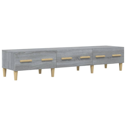 Tv-Meubel 50X34,5X30 Cm Bewerkt Hout Eikenkleurig Grijs sonoma