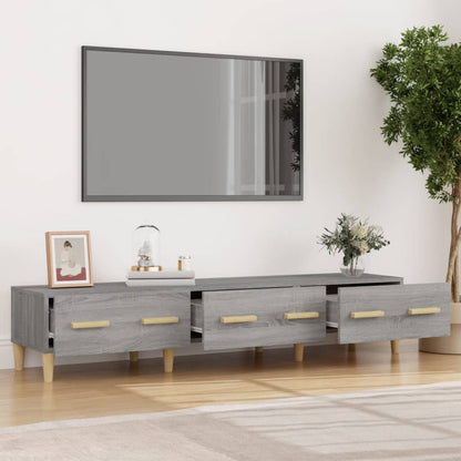 Tv-Meubel 50X34,5X30 Cm Bewerkt Hout Eikenkleurig Grijs sonoma
