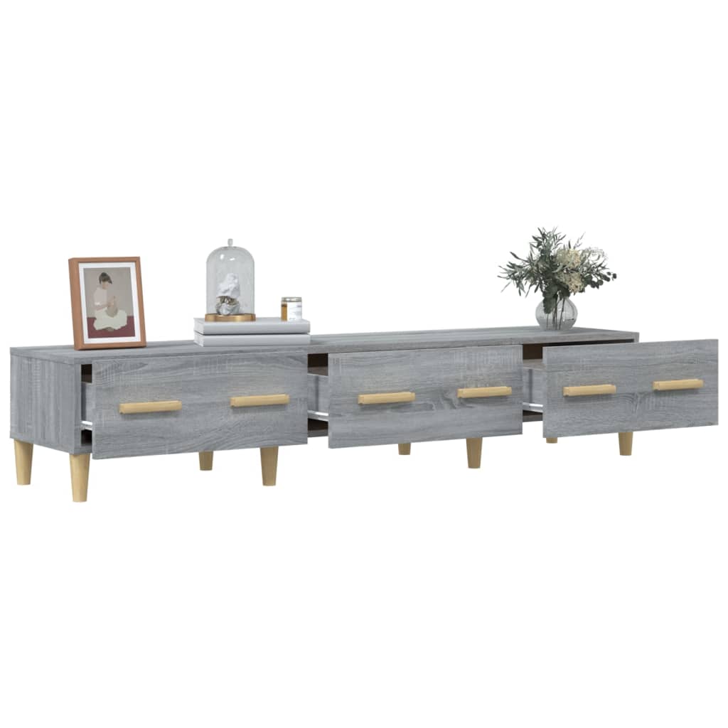Tv-Meubel 50X34,5X30 Cm Bewerkt Hout Eikenkleurig Grijs sonoma
