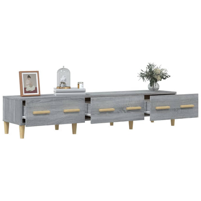 Tv-Meubel 50X34,5X30 Cm Bewerkt Hout Eikenkleurig Grijs sonoma