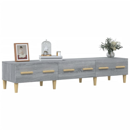 Tv-Meubel 50X34,5X30 Cm Bewerkt Hout Eikenkleurig Grijs sonoma